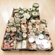 A large quantity of ceramic jugs including Ringtons, Staffordshire Mayfayre pottery wares,