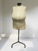 A mid-century Singer female dressmaker's form / mannequin with unusually voluptuous figure,