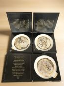 A group of The Art of Chokin porcelain plates in boxes.