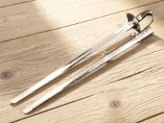 A modern copy of a British 1796 pattern heavy cavalry trooper's sword, in scabbard.