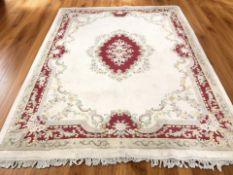 A 20th century woolen carpet, 366 cm x 270 cm.