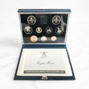 A United Kingdom 1989 proof coin collection set, with certificate of authenticity.