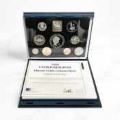 A United Kingdom 1999 proof coin collection set, with certificate of authenticity.