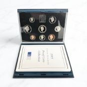 A United Kingdom 1995 proof coin collection set, with certificate of authenticity.