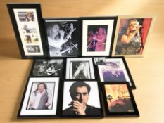 A group of signed musician photographs including The Shires, Joan Baez, Alison Moorer,