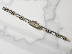 A lady's silver Rotary Elite quartz wristwatch