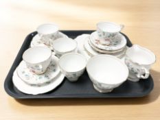 Eighteen pieces of Royal Stafford Cloverbel tea china.