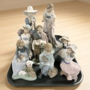 Nine Nao figures and groups.