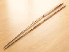 A pair of spears with long, leaf-shaped blades, length 188 cm.