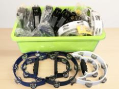 A collection of new tambourines.