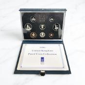 A United Kingdom 1990 proof coin collection set, with certificate of authenticity.