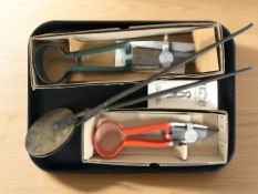 A group of boxed metal shears, etc.