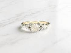 A 9ct gold dress ring, size P. CONDITION REPORT: 2.1g.