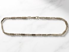 A 9ct gold fancy link necklace, length 45cm. CONDITION REPORT: 19.