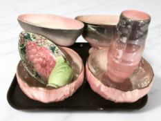 A group of Maling pottery,