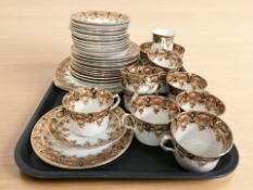 Thirty seven pieces of Roslyn tea china.