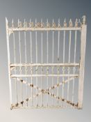 A wrought iron garden gate, 126 cm W x 166 cm H.