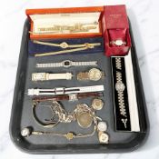 A collection of wristwatches and pendant watches including Michael Kors, Lacoste, Avia, Fontenay,
