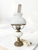 A small converted oil lamp, height 36 cm.
