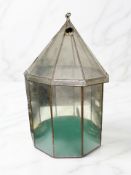 A Victorian leaded glass terrarium, height 41 cm.