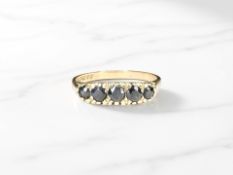 A 9ct gold sapphire ring, size P CONDITION REPORT: 2.