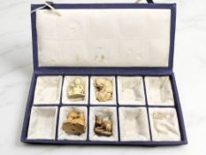 Four Japanese resin netsukes.