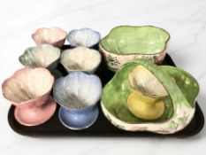 A group of Maling lustre ware including fruit dishes,