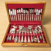 A canteen of EPNS Sheffield king's pattern table cutlery.