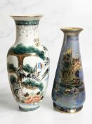 A large Japanese baluster shaped vase,
