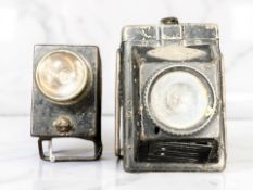 Two vintage metal lamps