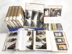 Eight albums containing photographs of railway locomotives.