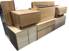 A teak modular wall unit,