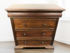 A modern four drawer chest in the Victorian style, 107 cm x 53 cm x 103 cm.