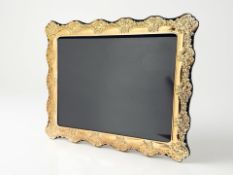 A good quality Elizabeth II silver-gilt mounted easel photograph frame, Carr's of Sheffield Ltd,