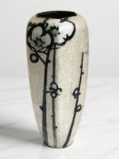 A silver enamel wireless cloisonne vase, height 14.5 cm.