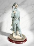 A Lladro figure Spanish Policeman 4889, on plinth, overall height 31.5 cm.