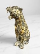 A contemporary plastic / vinyl covered model of a tiger, height 60 cm.