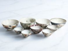 A group of 18th century and later Chinese and oriental bowls.