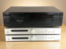 A Yamaha stereo cassette deck, KX-690, with remote,
