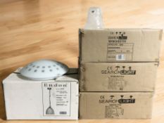 A quantity of new glass lightshades.