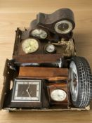A quantity of early 20th century and later mantel clocks, wall clocks, all parts a/f.