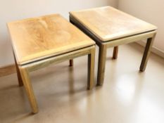 A pair of G Plan teak rectangular coffee tables, width 74 cm.