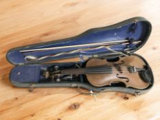 A 20th century violin with two piece 13
