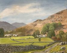 June Colvin : Cumbrian Fells, oil on canvas, 50 cm x 40 cm.