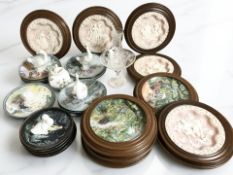 A group of ceramic collector's plates, Nao swan and duck figures,