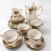 Twenty three pieces of Royal Albert Old Country tea china including coffee pot,