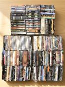 Three boxes containing a quantity of DVD's and box sets of DVD's including Lord of the Rings