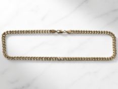 A 9ct gold curb link necklace, length 45cm. CONDITION REPORT: 13.