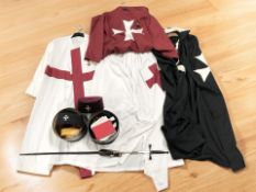 A group of Order of St John garb and ephemera including four cloaks, various medals,