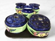 A group of Ringtons flower vases commissioned by Mailing